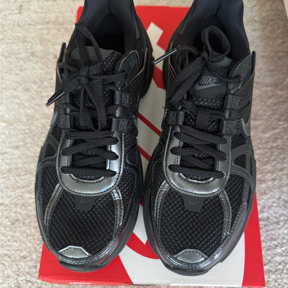 Nike Black and Gray Sneakers with Mesh Upper